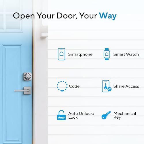 ULTRALOQ U-Bolt Smart Lock with WiFi Bridge - Keyless Entry Door Lock