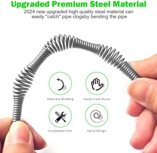 33 Ft Drain Snake Auger for Home Use