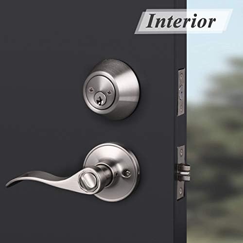 Probrico Keyed Alike Door Lever and Deadbolt Set 1
