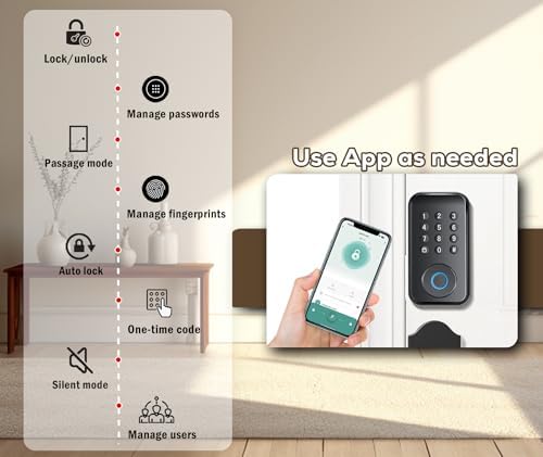 Smart IP54 Waterproof Deadbolt System with 4 Unlock Methods