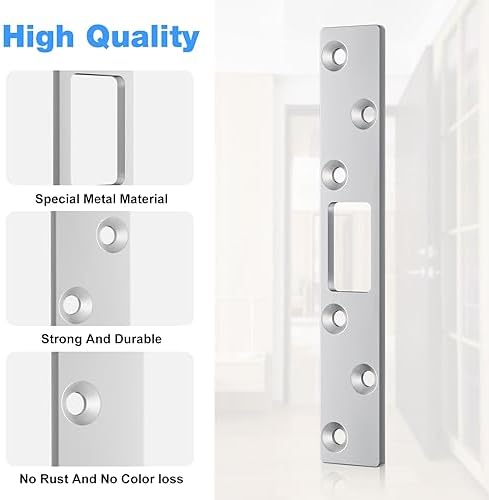 HD Deadbolt Strike Plate - 6-Inch Door Armor - 3-Pack