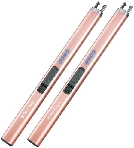 Rayonner Electric Candle Lighter with Safety Switch - USB Rechargeable 2 Pack
