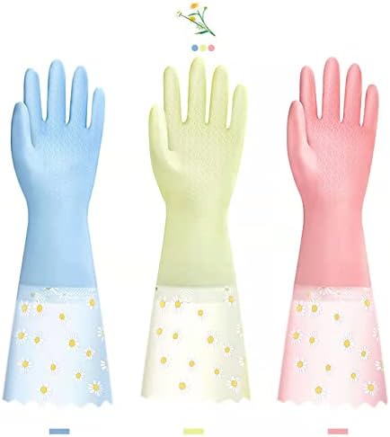 KAQ Strapping Non-Slip Reusable Cleaning Gloves for Kitchen and Cleaning Tasks