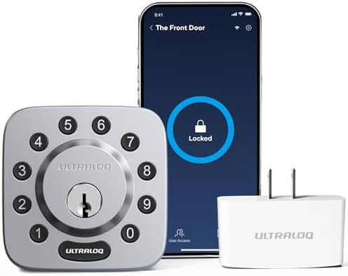 ULTRALOQ U-Bolt Smart Lock with WiFi Bridge - Keyless Entry Door Lock