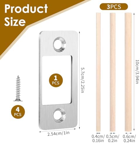 Deadbolt Strike Plate for Misaligned Doors