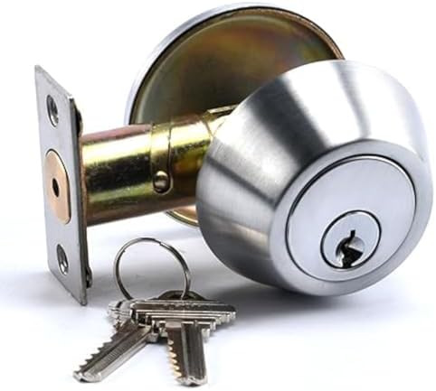 High Security Deadbolt SATIN Chrome Industrial Door Lock