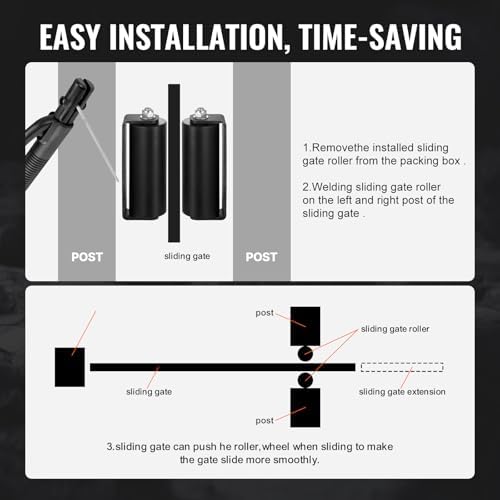 VEVOR Heavy Duty Sliding Gate Kit Outdoor Use