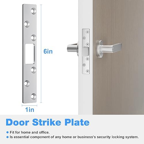 HD Deadbolt Strike Plate - 6-Inch Door Armor - 3-Pack