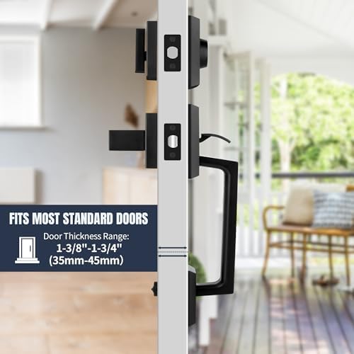 Durable Front Door Handle Set for Secure Entry