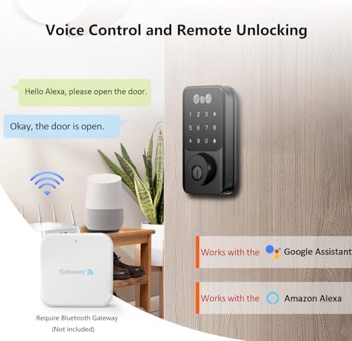 Jacchozhi 3D Face Recognition Smart Deadbolt Lock 1