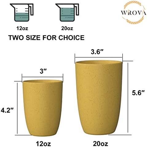 Perfect for Diners Home Chefs 6-Piece Reusable Wheat Straw Cups