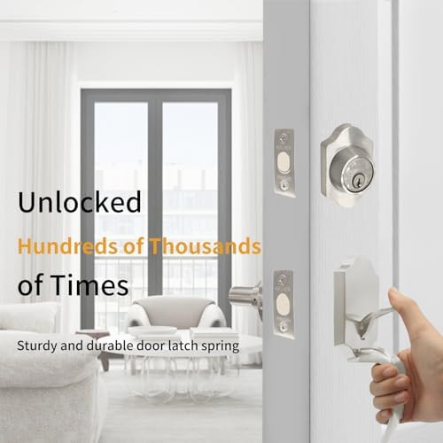 HardHawk Front Door Handle Set with Deadbolt Lever 1