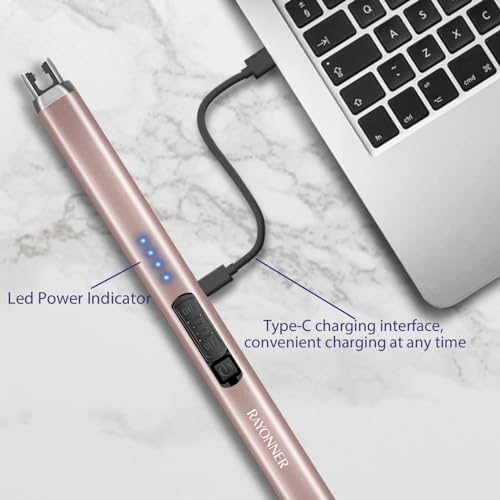 Rayonner Electric Candle Lighter with Safety Switch - USB Rechargeable 2 Pack