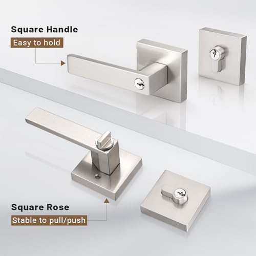 3-Piece Front Door Deadbolt Set with Brushed Nickel Finish