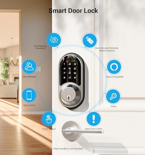 Veise WiFi Smart Lock with Touchscreen and App Control