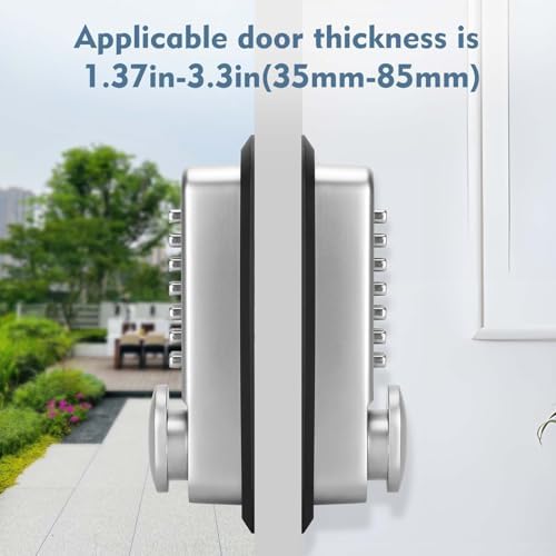 Casmer Double Sided Door Lock Keypad Keyless Waterproof Rust-Proof