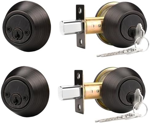 Probrico 2-Piece Oil Rubbed Bronze Double Cylinder Deadbolt Lock