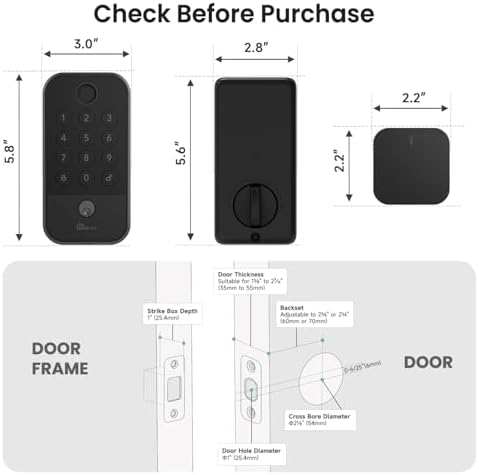 TREATLIFE Smart Door Lock with WiFi Bluetooth