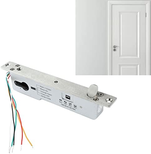 AMONIDA Electric Mortise Deadbolt with Anti-Pry Lock 12V 5 Wire