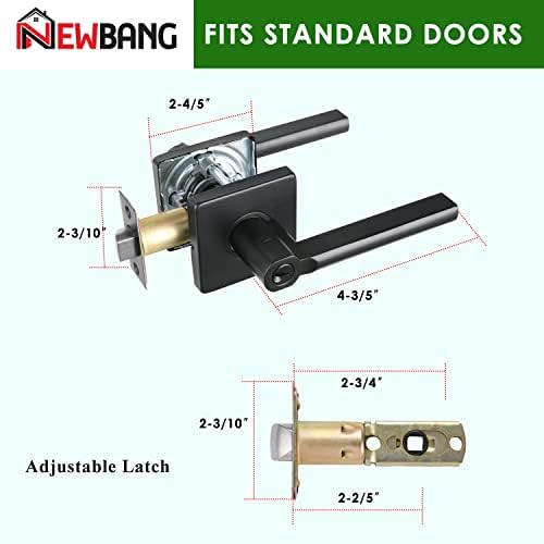 NEWBANG Square Heavy Duty Keyed Entry_combo with Deadbolt Lever Handle