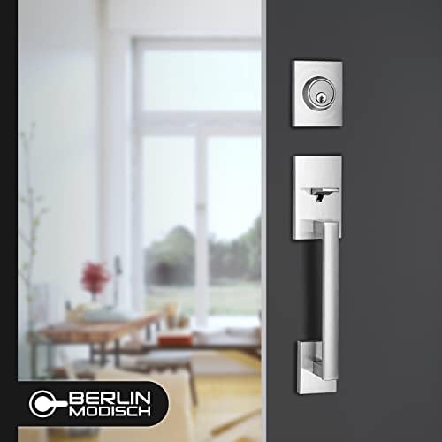 Berlin Modish HandleSet Ultimate Front Door Entry Deadbolt and Lever Set