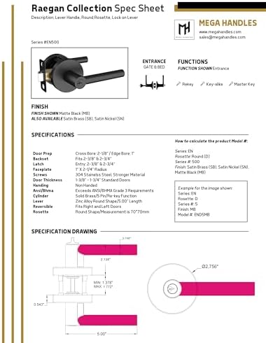 Ronn Door Handle Deadbolt Combo