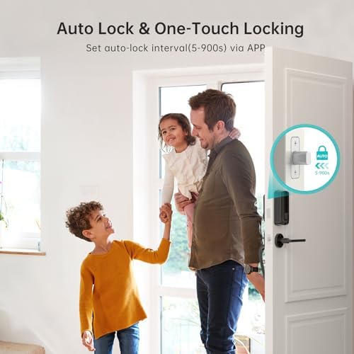 Smart Front Door Lock with Fingerprint AI Keypad