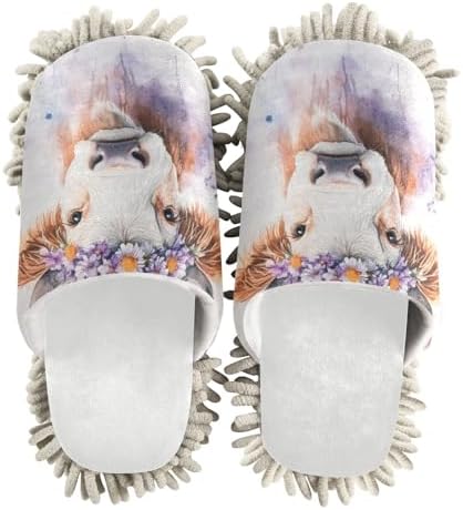 Burbuja Watercolor Cow Mop Slippers
