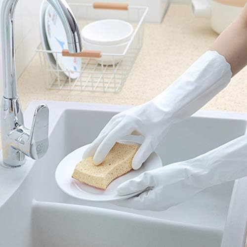 HSL Kitchen Cleaning Gloves -Reusable Waterproof Latex-Free Non-Slip Medium