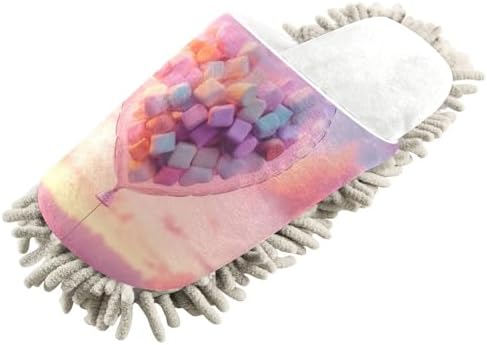 Burbuja Valentine Heart Balloon Mop Slippers Perfect for Quick Clean-Ups