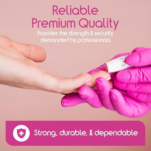 Inspire Pink Nitrile Gloves Latex Free Disposable