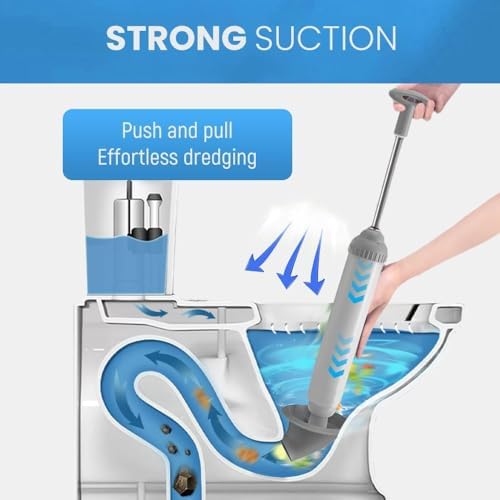 Fast-Acting 2025 Upgraded Toilet Plunger for Efficient Drain Cleaning Pink