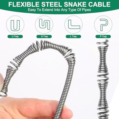 35FT Drain Snake with Drill Attachment