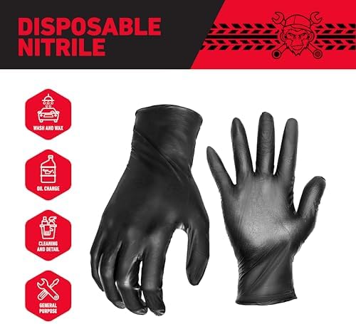 Grease Monkey Nitrile Gloves Latex-Free for Car Maintenance