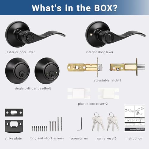 1-Pack Keyed Alike Front Door Handle Set