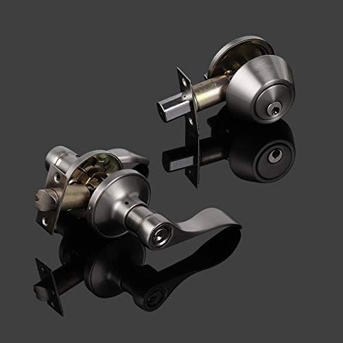 Probrico Keyed Alike Door Lever and Deadbolt Set 1