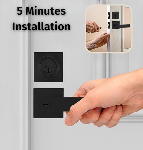 Mega Handles - Entry Lever Door Handle Deadbolt Set