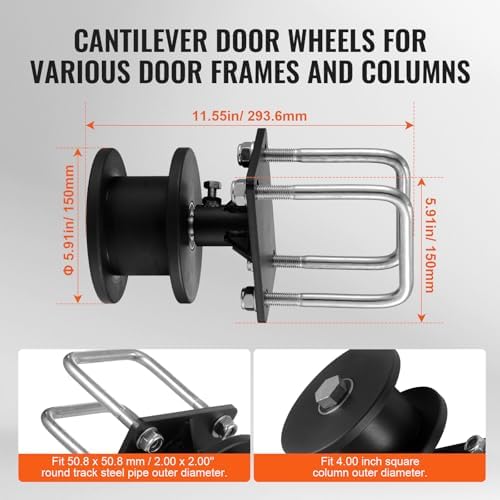 VEVOR Heavy Duty Sliding Gate Kit with 4 Track Wheels