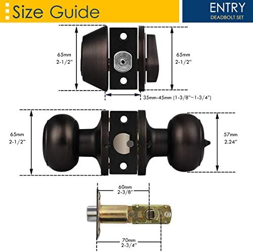 Secure Entry Door Knob Deadbolt Set