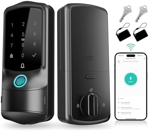 Multi-Function Smart Door Lock with Fingerprint App Control