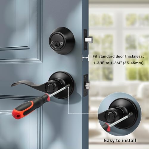 1-Pack Keyed Alike Front Door Handle Set