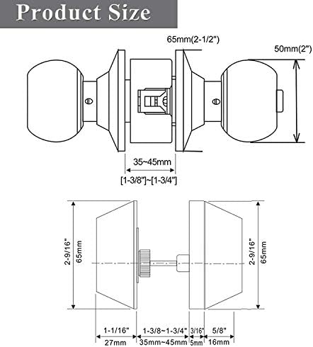 Probrico Door Knob Deadbolt Set