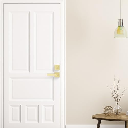 Gold Front Door Handle and Door Lock Set