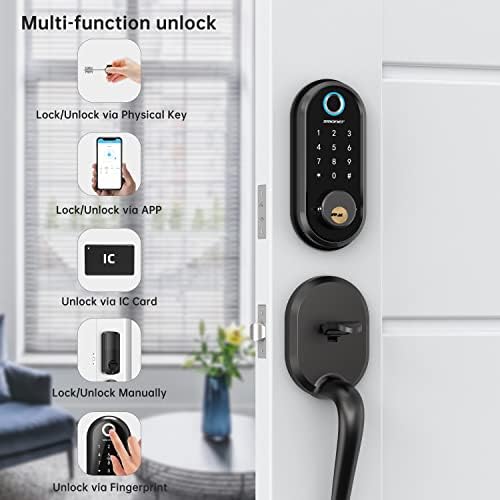 Smart Door Lock with Fingerprint Key RFID App Control