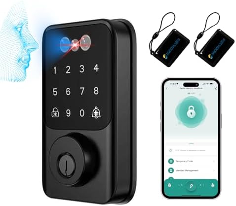 Jacchozhi 3D Face Recognition Smart Deadbolt Lock 1