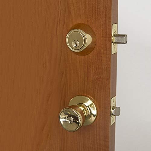 Design House 728113 Brass Deadbolt Knob Combo