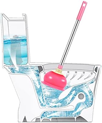 RHXWFDG Sink and Drain Plunger for Unblocking Strong Suction Stainless Steel Handle