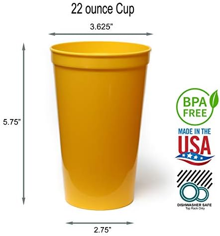 Perfect 22oz Rolling Sands Reusable Plastic Cups wLogo-Free