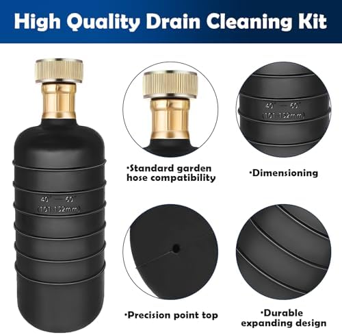 iSNTL Drain Bladder Kit 3 Pcs for 1-6 Inch Pipes