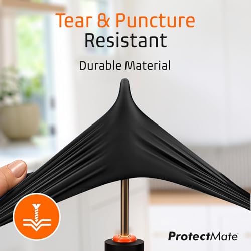Protectmate Professional Black Nitrile Gloves Durable Textured Food Prep Gloves